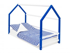 Детская кровать-домик Монтессори Svogen сине-белый в Невьянске - nevyansk.magazinmebel.ru | фото - изображение 1