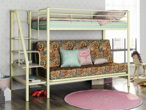 Двухъярусная кровать с диваном Мадлен 3 Слоновая кость-марки в Невьянске - nevyansk.magazinmebel.ru | фото - изображение 1