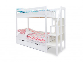 Двухъярусная кровать Svogen с ящиками белый в Невьянске - nevyansk.magazinmebel.ru | фото