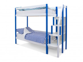 Двухъярусная кровать Svogen сине-белый в Невьянске - nevyansk.magazinmebel.ru | фото - изображение 1