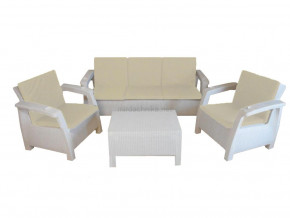 Комплект уличной мебели Yalta Premium Terrace Triple Set белый в Невьянске - nevyansk.magazinmebel.ru | фото - изображение 1