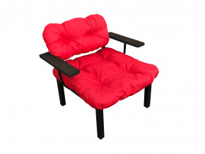 Кресло Дачное красная подушка в Невьянске - nevyansk.magazinmebel.ru | фото