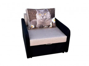 Кресло кровать Канзасик с подлокотниками кот с ромашками-2 в Невьянске - nevyansk.magazinmebel.ru | фото - изображение 1