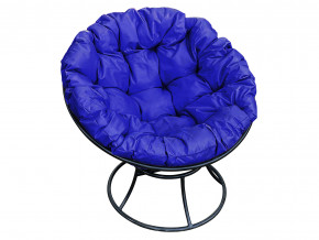 Кресло Папасан без ротанга синяя подушка в Невьянске - nevyansk.magazinmebel.ru | фото