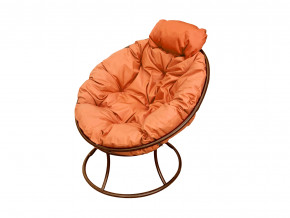 Кресло Папасан мини без ротанга оранжевая подушка в Невьянске - nevyansk.magazinmebel.ru | фото