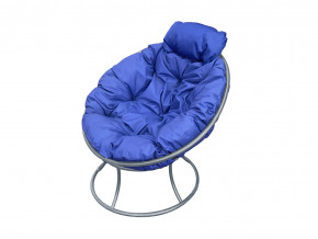 Кресло Папасан мини без ротанга синяя подушка в Невьянске - nevyansk.magazinmebel.ru | фото
