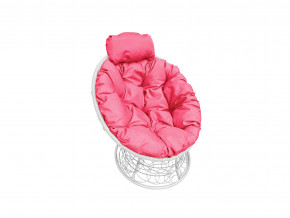 Кресло Папасан мини с ротангом розовая подушка в Невьянске - nevyansk.magazinmebel.ru | фото