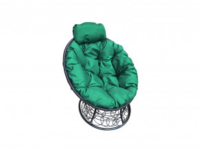 Кресло Папасан мини с ротангом зелёная подушка в Невьянске - nevyansk.magazinmebel.ru | фото