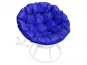 Кресло Папасан пружинка без ротанга синяя подушка в Невьянске - nevyansk.magazinmebel.ru | фото