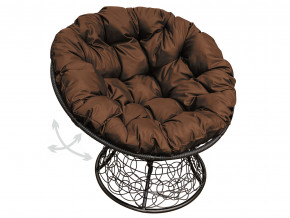 Кресло Папасан пружинка с ротангом коричневая подушка в Невьянске - nevyansk.magazinmebel.ru | фото