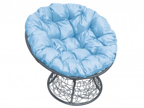 Кресло Папасан с ротангом голубая подушка в Невьянске - nevyansk.magazinmebel.ru | фото