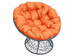 Кресло Папасан с ротангом оранжевая подушка в Невьянске - nevyansk.magazinmebel.ru | фото - изображение 1