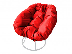 Кресло Пончик без ротанга красная подушка в Невьянске - nevyansk.magazinmebel.ru | фото