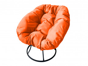 Кресло Пончик без ротанга оранжевая подушка в Невьянске - nevyansk.magazinmebel.ru | фото