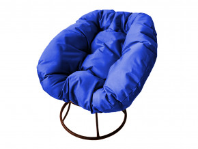 Кресло Пончик без ротанга синяя подушка в Невьянске - nevyansk.magazinmebel.ru | фото - изображение 1