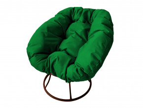 Кресло Пончик без ротанга зелёная подушка в Невьянске - nevyansk.magazinmebel.ru | фото