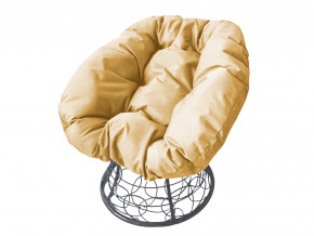 Кресло Пончик с ротангом бежевая подушка в Невьянске - nevyansk.magazinmebel.ru | фото