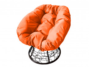 Кресло Пончик с ротангом оранжевая подушка в Невьянске - nevyansk.magazinmebel.ru | фото - изображение 1