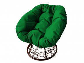 Кресло Пончик с ротангом зелёная подушка в Невьянске - nevyansk.magazinmebel.ru | фото