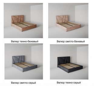 Кровать Геометрия 1.6 м с ортопедическим основанием в Невьянске - nevyansk.magazinmebel.ru | фото - изображение 2