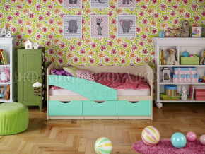 Кровать Бабочки 1600 Бирюза матовая в Невьянске - nevyansk.magazinmebel.ru | фото - изображение 1