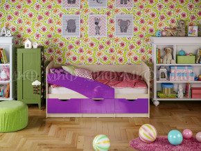 Кровать Бабочки 1600 Фиолетовый металлик в Невьянске - nevyansk.magazinmebel.ru | фото