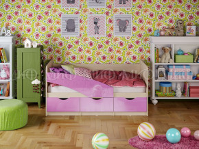 Кровать Бабочки 1600 Сиреневый металлик в Невьянске - nevyansk.magazinmebel.ru | фото - изображение 1