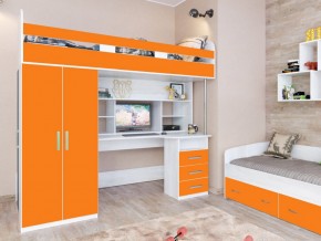 Кровать чердак Аракс винтерберг-оранжевый в Невьянске - nevyansk.magazinmebel.ru | фото - изображение 1