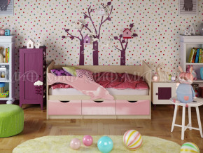 Кровать Дельфин-1 1600 Розовый металлик в Невьянске - nevyansk.magazinmebel.ru | фото