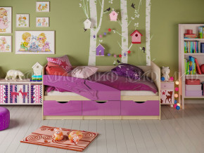 Кровать Дельфин 1600 Фиолетовый металлик в Невьянске - nevyansk.magazinmebel.ru | фото