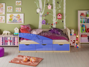 Кровать Дельфин 1600 Синий металлик в Невьянске - nevyansk.magazinmebel.ru | фото