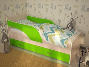 Кровать детская Максимка млечный дуб-лайм в Невьянске - nevyansk.magazinmebel.ru | фото