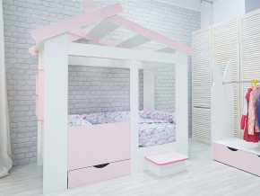 Кровать детская Теремок без ящика розовая в Невьянске - nevyansk.magazinmebel.ru | фото - изображение 2