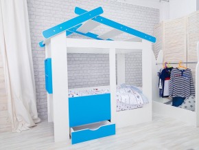 Кровать детская Теремок с ящиком лазурь в Невьянске - nevyansk.magazinmebel.ru | фото - изображение 1
