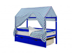 Кровать-домик Svogen с ящиками и бортиком синий в Невьянске - nevyansk.magazinmebel.ru | фото - изображение 5