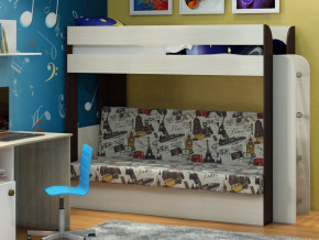 Кровать двухъярусная Карамель 75 венге ткань биг бен в Невьянске - nevyansk.magazinmebel.ru | фото