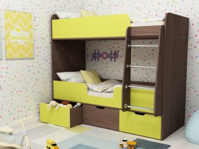 Кровать двухъярусная Малыш двойняшка бодега-лайм в Невьянске - nevyansk.magazinmebel.ru | фото