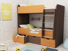 Кровать двухъярусная Малыш двойняшка бодега-оранжевый в Невьянске - nevyansk.magazinmebel.ru | фото