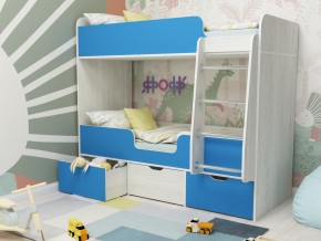 Кровать двухъярусная Малыш двойняшка винтерберг-голубой в Невьянске - nevyansk.magazinmebel.ru | фото