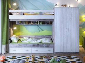 Кровать двухъярусная Юта 2 со шкафом в Невьянске - nevyansk.magazinmebel.ru | фото - изображение 1