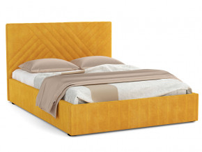 Кровать Гамма 1600 с основанием велюр тенерифе куркума в Невьянске - nevyansk.magazinmebel.ru | фото