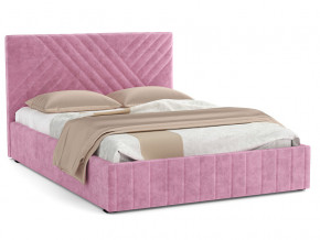 Кровать Гамма 1600 с основанием велюр тенерифе розовый в Невьянске - nevyansk.magazinmebel.ru | фото