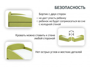Кровать с ящиком Letmo авокадо (рогожка) в Невьянске - nevyansk.magazinmebel.ru | фото - изображение 12