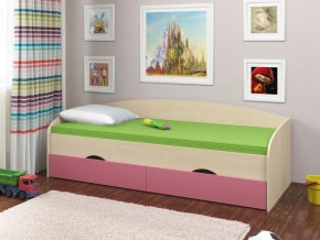 Кровать Соня 2 дуб молочный-розовый в Невьянске - nevyansk.magazinmebel.ru | фото