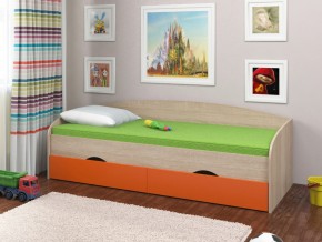 Кровать Соня 2 сонома-оранжевый в Невьянске - nevyansk.magazinmebel.ru | фото
