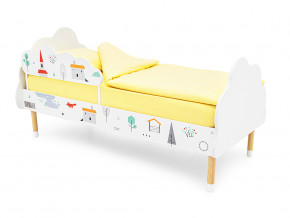 Кровать Stumpa Облако с бортиком рисунок Шале в Невьянске - nevyansk.magazinmebel.ru | фото