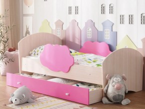Кровать Тучка с ящиком дуб-розовый в Невьянске - nevyansk.magazinmebel.ru | фото