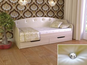 Кровать Юниор Тип 2 шимо светлый/белый перламутр 800х1600 в Невьянске - nevyansk.magazinmebel.ru | фото