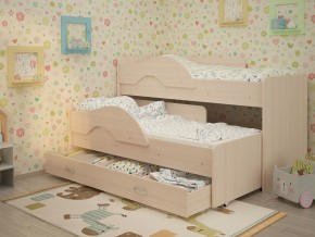 Кровать выкатная Радуга с ящиком 80х160 млечный дуб в Невьянске - nevyansk.magazinmebel.ru | фото