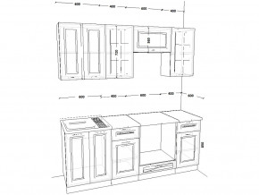 Кухонный гарнитур 1 Белый Вегас 2000 мм в Невьянске - nevyansk.magazinmebel.ru | фото - изображение 2
